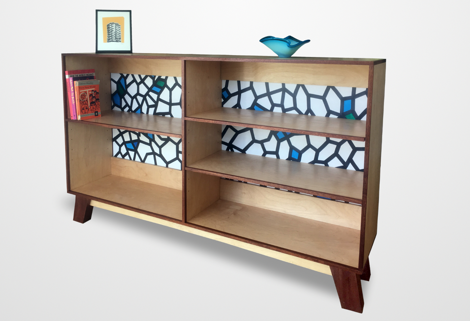Mmh furniture Sapele and birch plywod feature cabinet storage