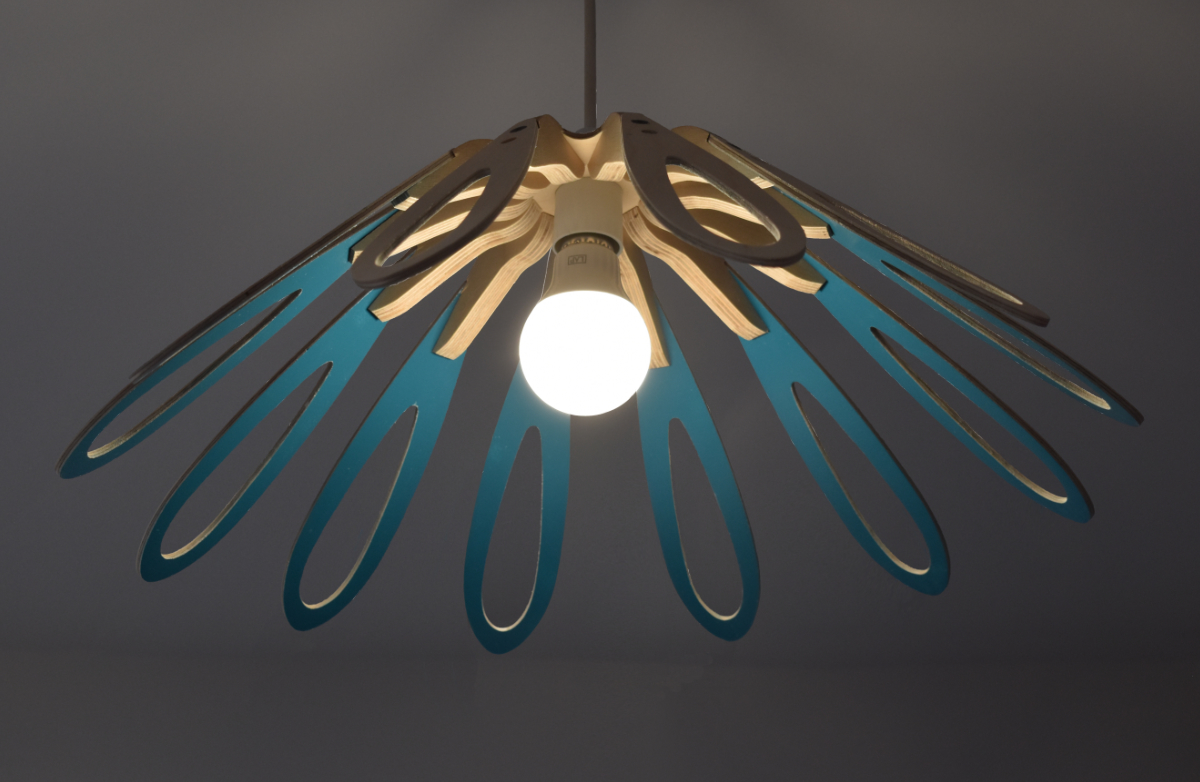 Deep Water Blue Pendant Lightshade