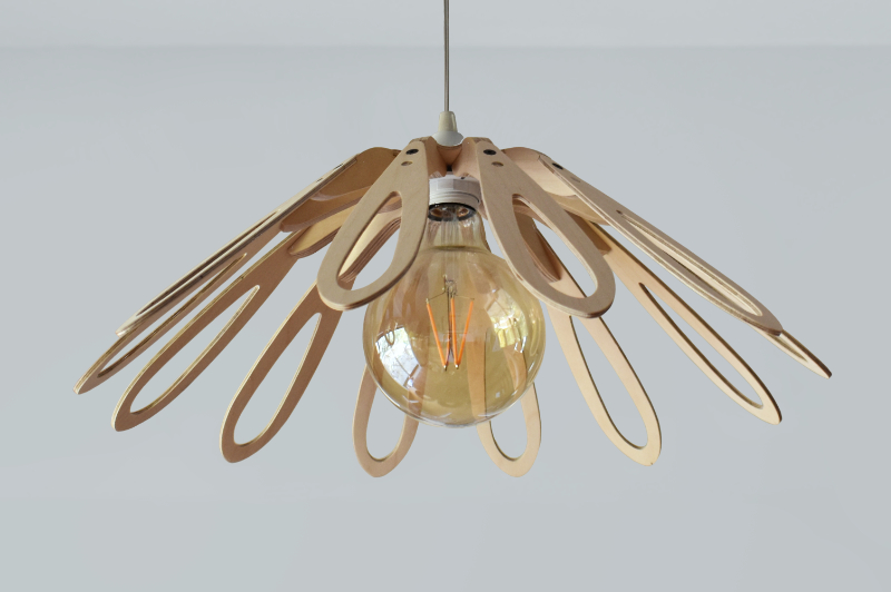 Beeswax finish Birch Lightshade