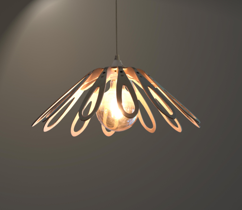 Mmh furniture lightshade natural finish lit